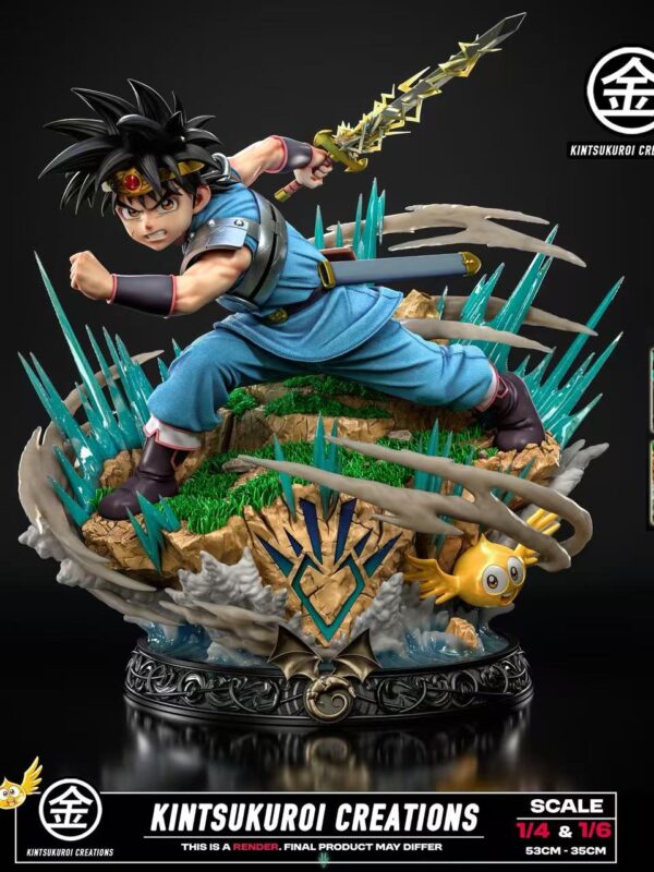 kintsukuroi studio dragon quest dai estatua resina 1 6 1 48