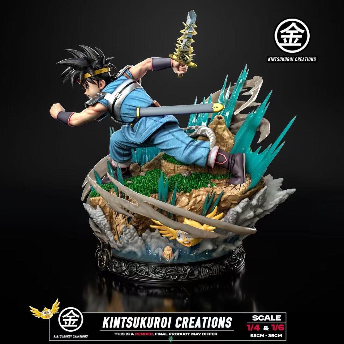 kintsukuroi studio dragon quest dai estatua resina 1 6 1 49