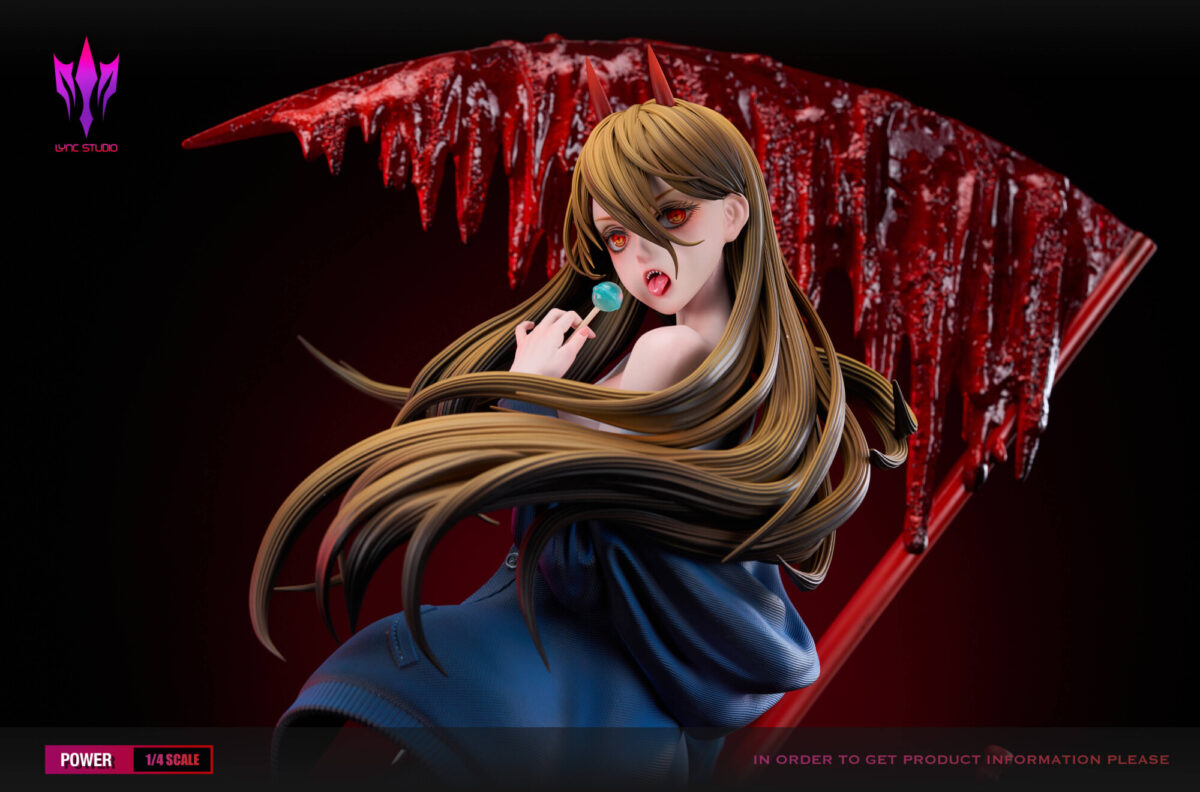 lync studio chainsaw man power estatua resina 1 43