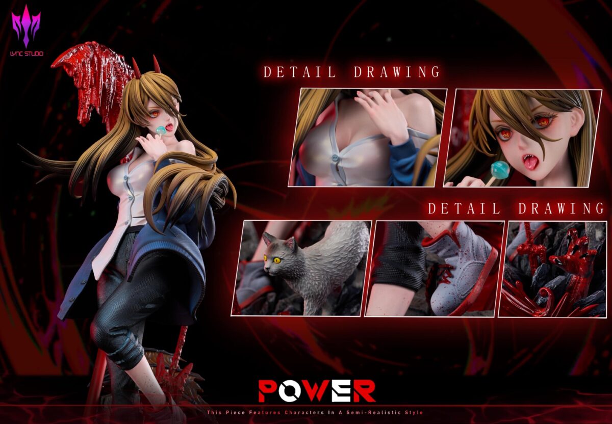 lync studio chainsaw man power estatua resina 1 47