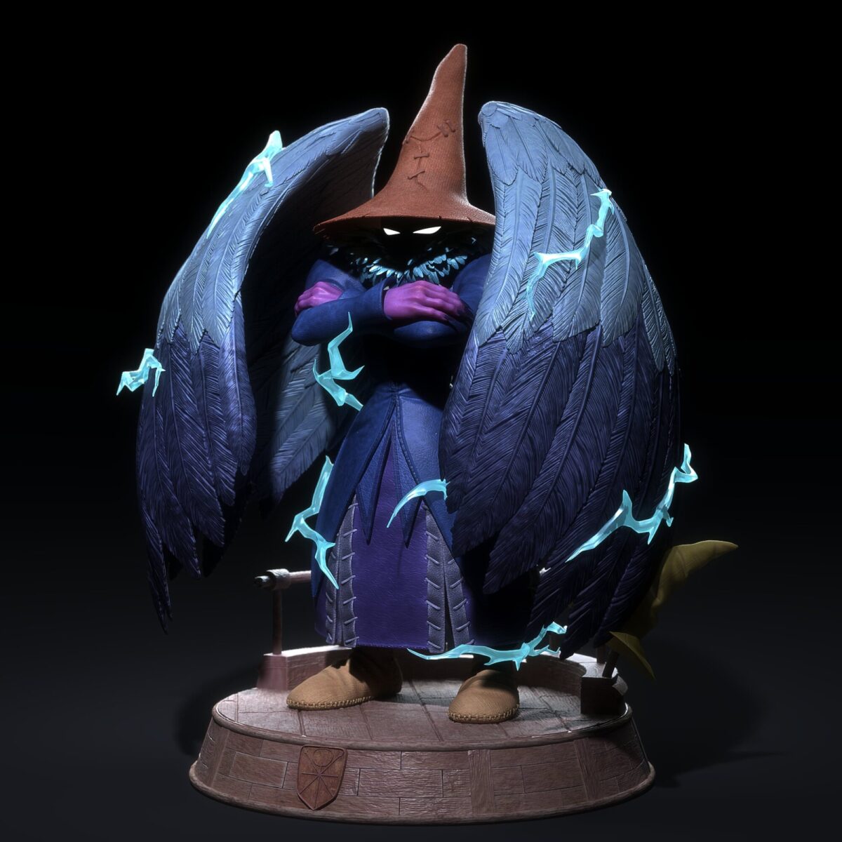 solar studio final fantasy ix vals negro 3 estatua resina 1 41