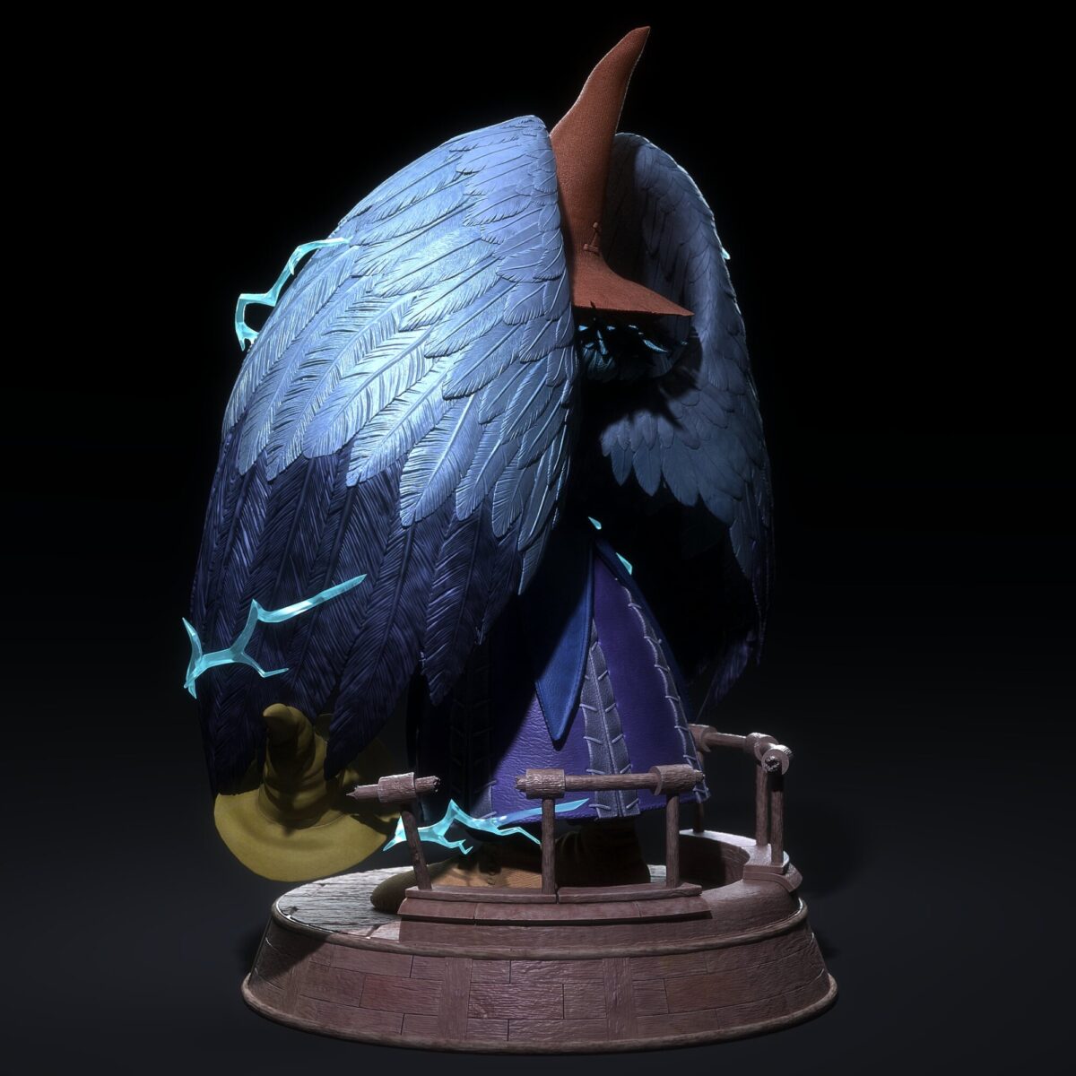 solar studio final fantasy ix vals negro 3 estatua resina 1 42