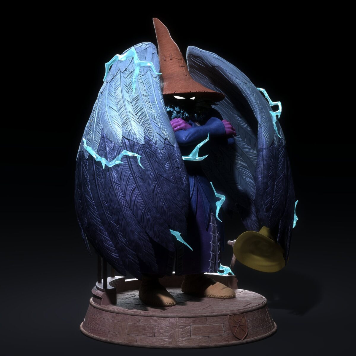 solar studio final fantasy ix vals negro 3 estatua resina 1 44
