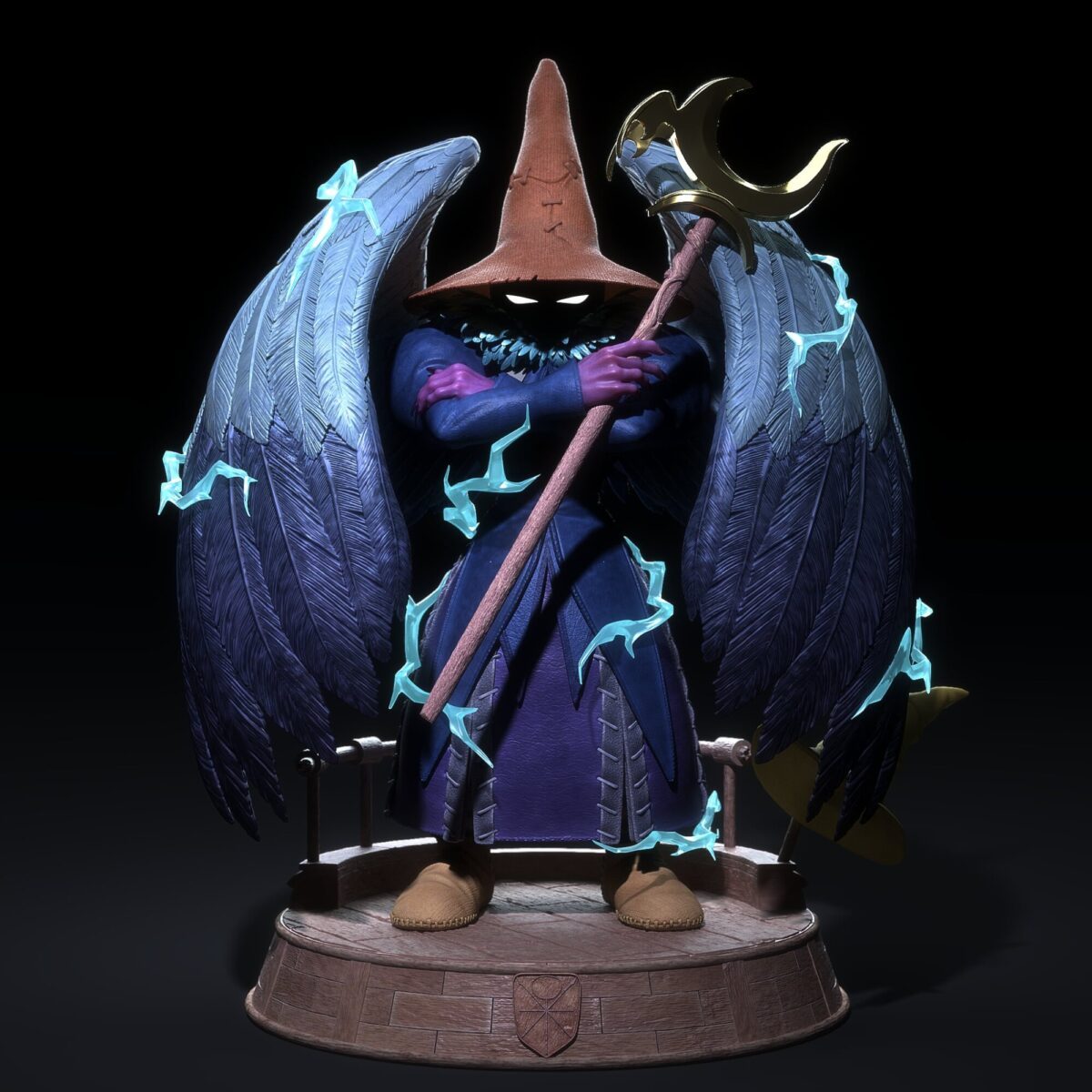 solar studio final fantasy ix vals negro 3 estatua resina 1 46