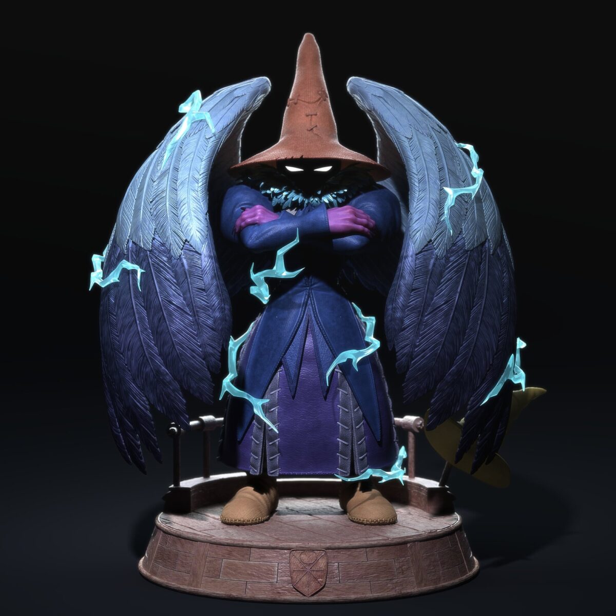 solar studio final fantasy ix vals negro 3 estatua resina 1 47