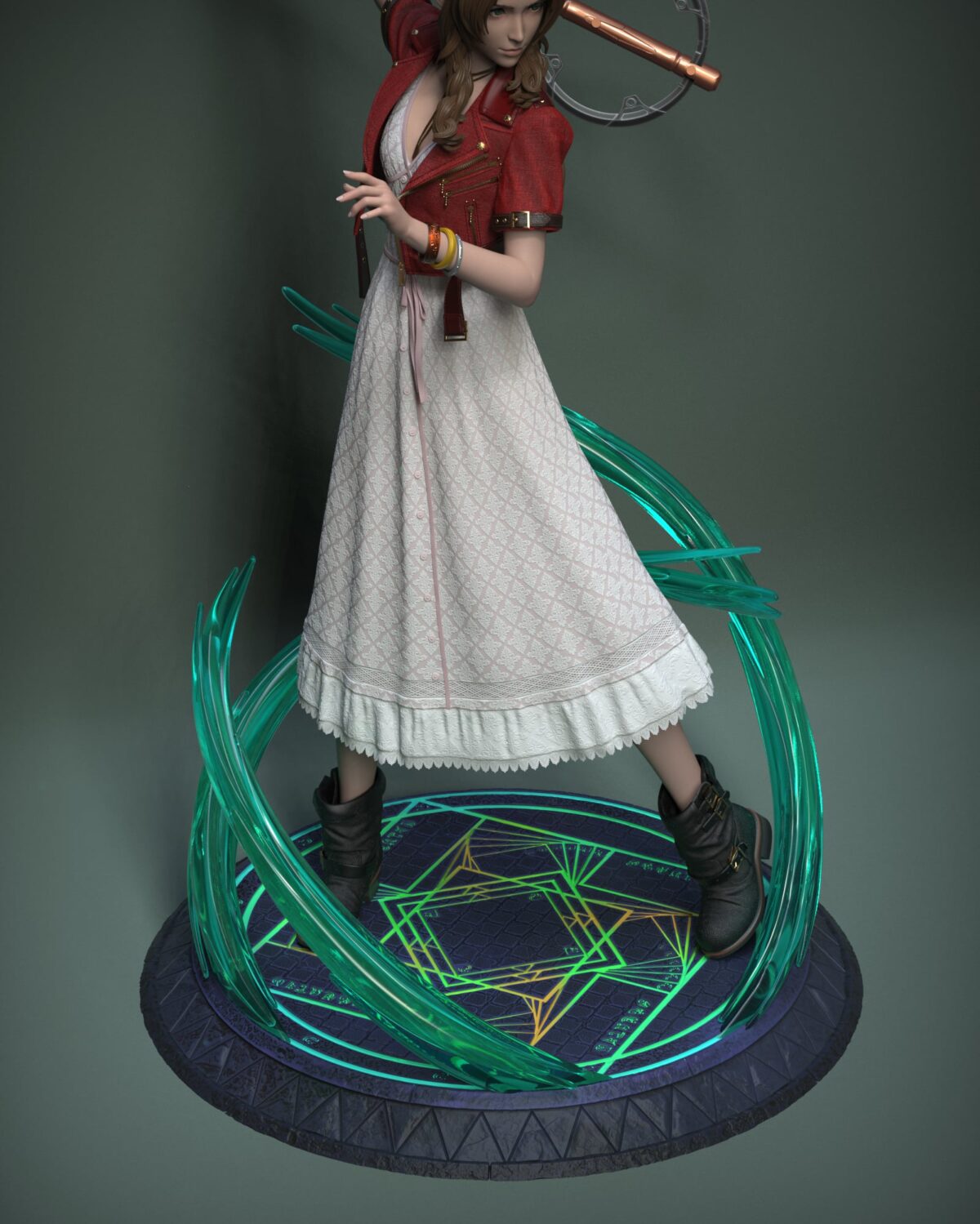 solar studio final fantasy vii aerith estatua resina 1 410