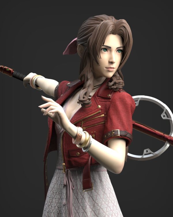 solar studio final fantasy vii aerith estatua resina 1 414