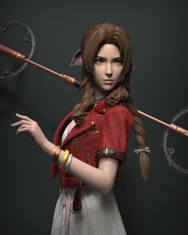 solar studio final fantasy vii aerith estatua resina 1 415