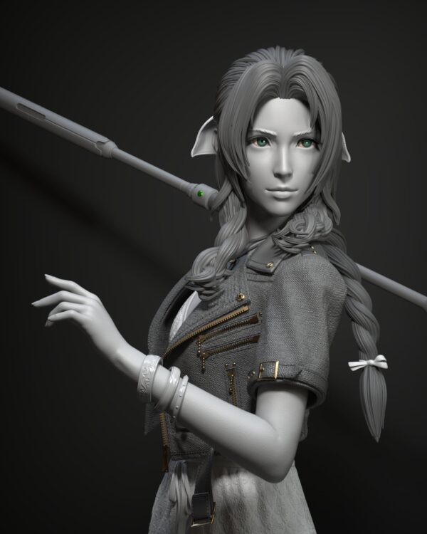 solar studio final fantasy vii aerith estatua resina 1 43