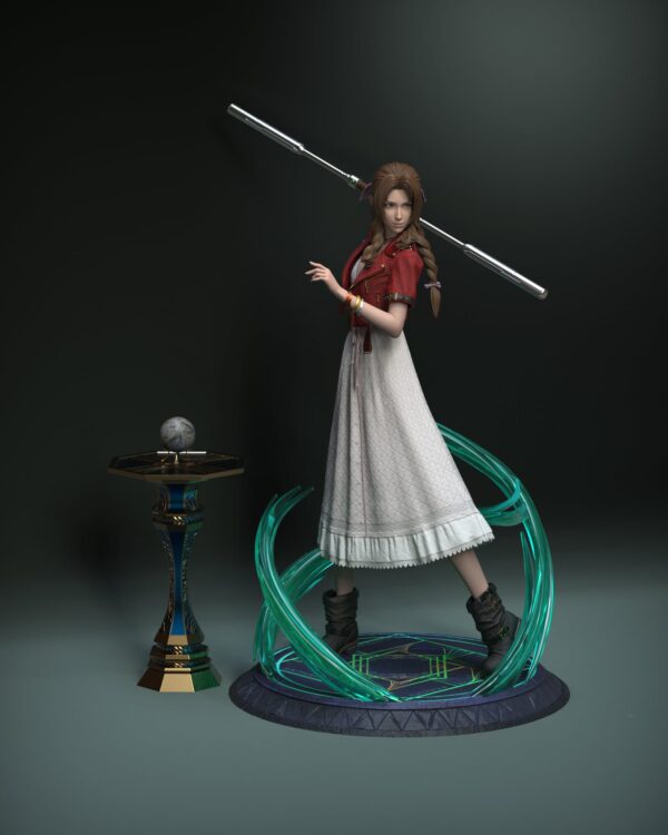 solar studio final fantasy vii aerith estatua resina 1 45