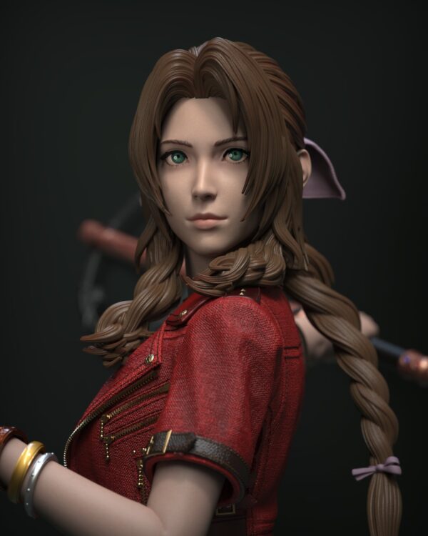 solar studio final fantasy vii aerith estatua resina 1 48