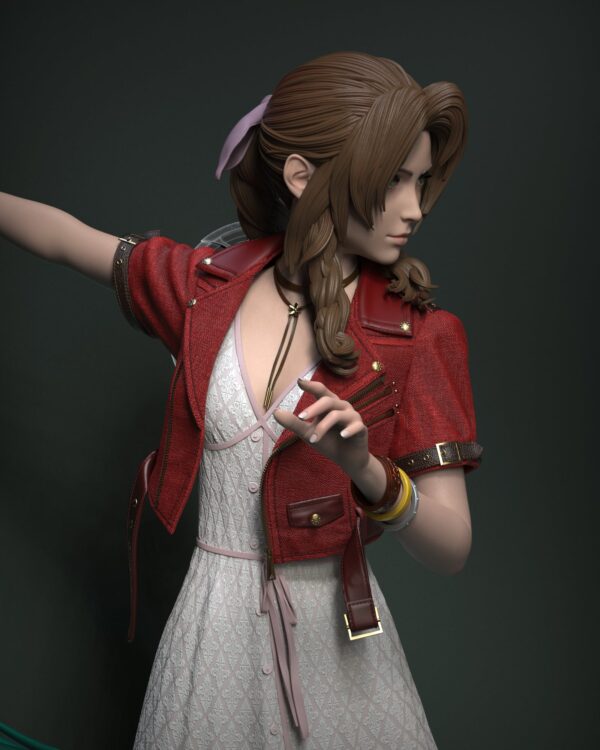 solar studio final fantasy vii aerith estatua resina 1 49