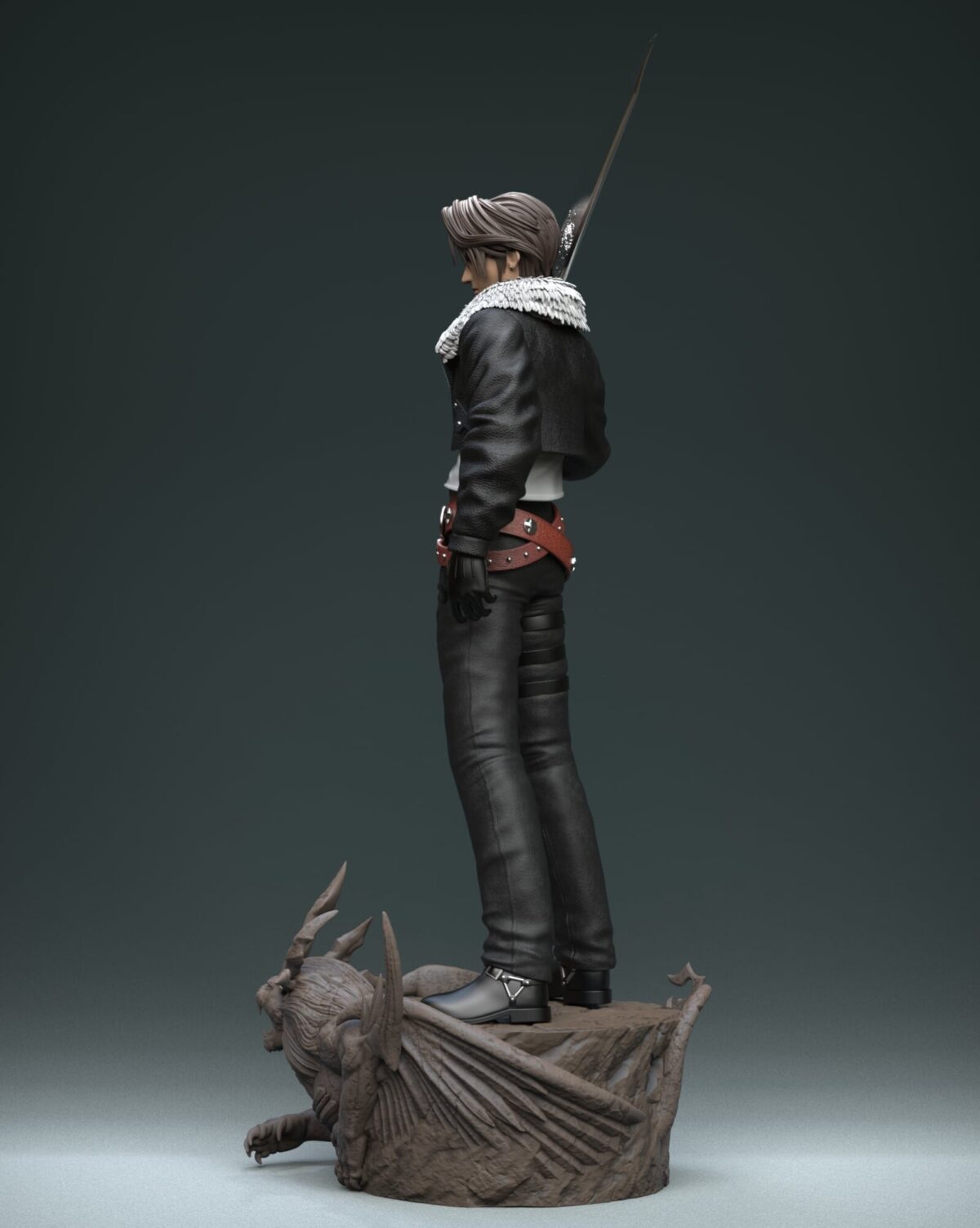 squall leonhart final fantasy viii estatua resina 1 4 solar studio13