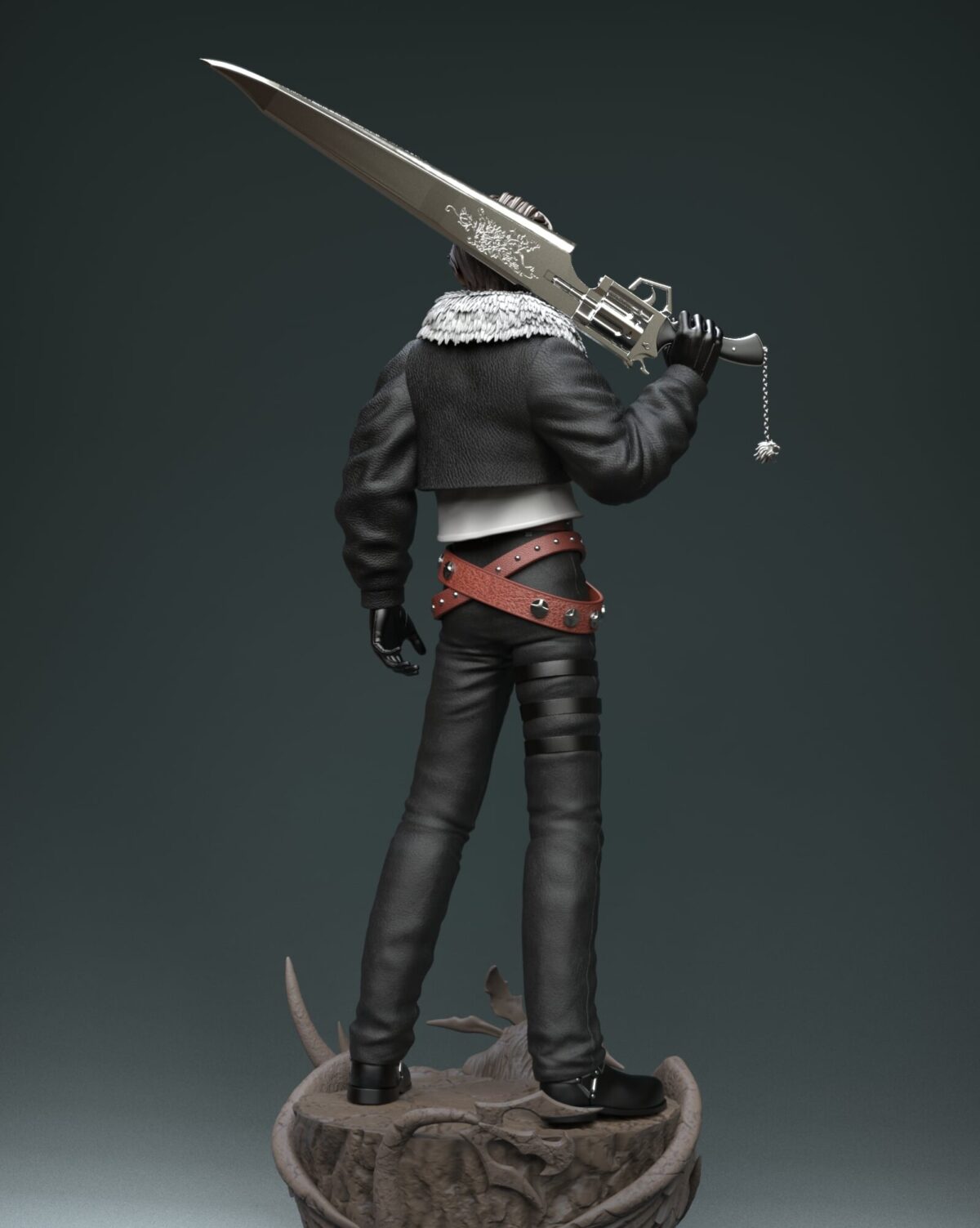 squall leonhart final fantasy viii estatua resina 1 4 solar studio15