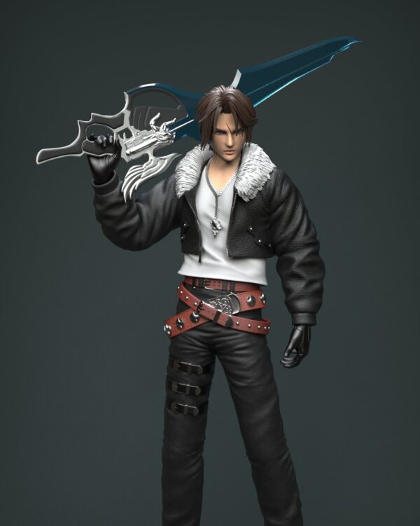squall leonhart final fantasy viii estatua resina 1 4 solar studio3