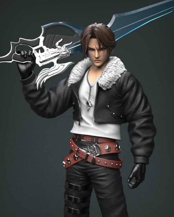 squall leonhart final fantasy viii estatua resina 1 4 solar studio4