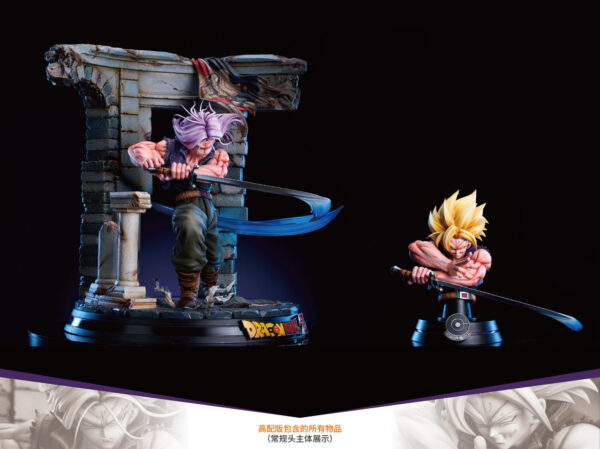 super trunks dragon ball z estatua resina poker monster1