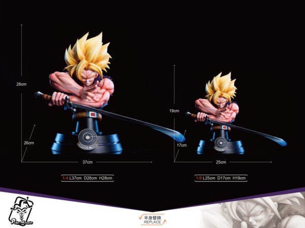 super trunks dragon ball z estatua resina poker monster11