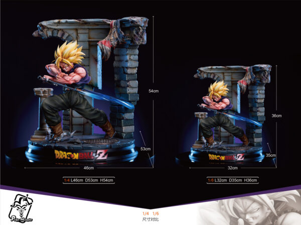 super trunks dragon ball z estatua resina poker monster12