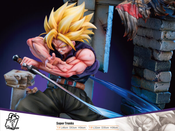 super trunks dragon ball z estatua resina poker monster17