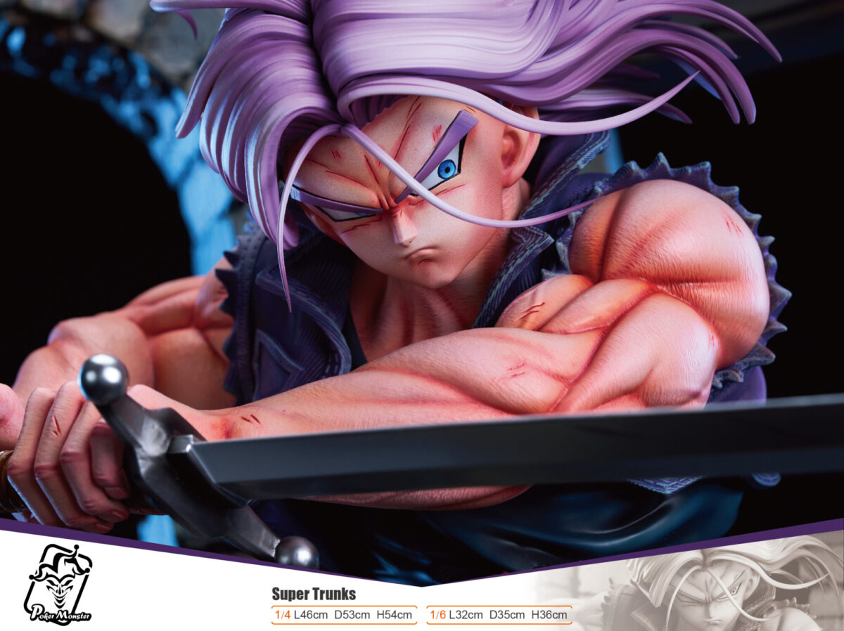 super trunks dragon ball z estatua resina poker monster18