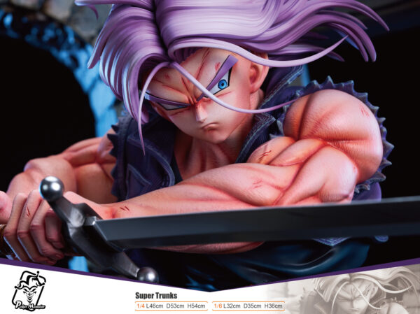 super trunks dragon ball z estatua resina poker monster18
