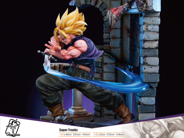 super trunks dragon ball z estatua resina poker monster19
