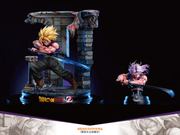super trunks dragon ball z estatua resina poker monster2