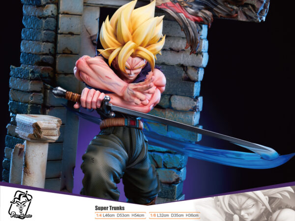 super trunks dragon ball z estatua resina poker monster21