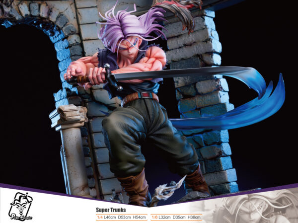 super trunks dragon ball z estatua resina poker monster23