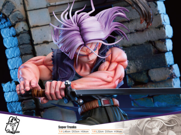super trunks dragon ball z estatua resina poker monster24