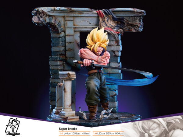 super trunks dragon ball z estatua resina poker monster25