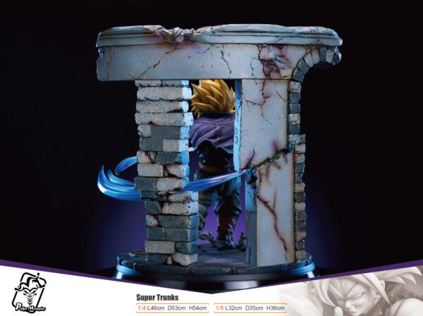 super trunks dragon ball z estatua resina poker monster3