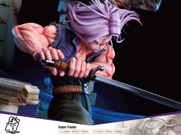 super trunks dragon ball z estatua resina poker monster8