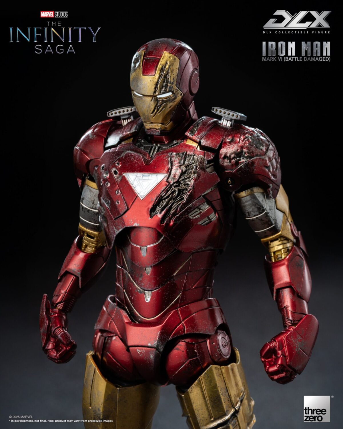 threezero iron man mark 6 battle damage infinity saga figura articulada 1 105
