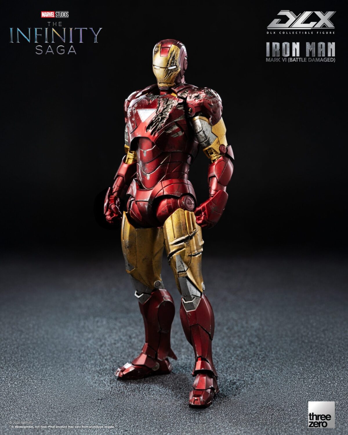 threezero iron man mark 6 battle damage infinity saga figura articulada 1 108