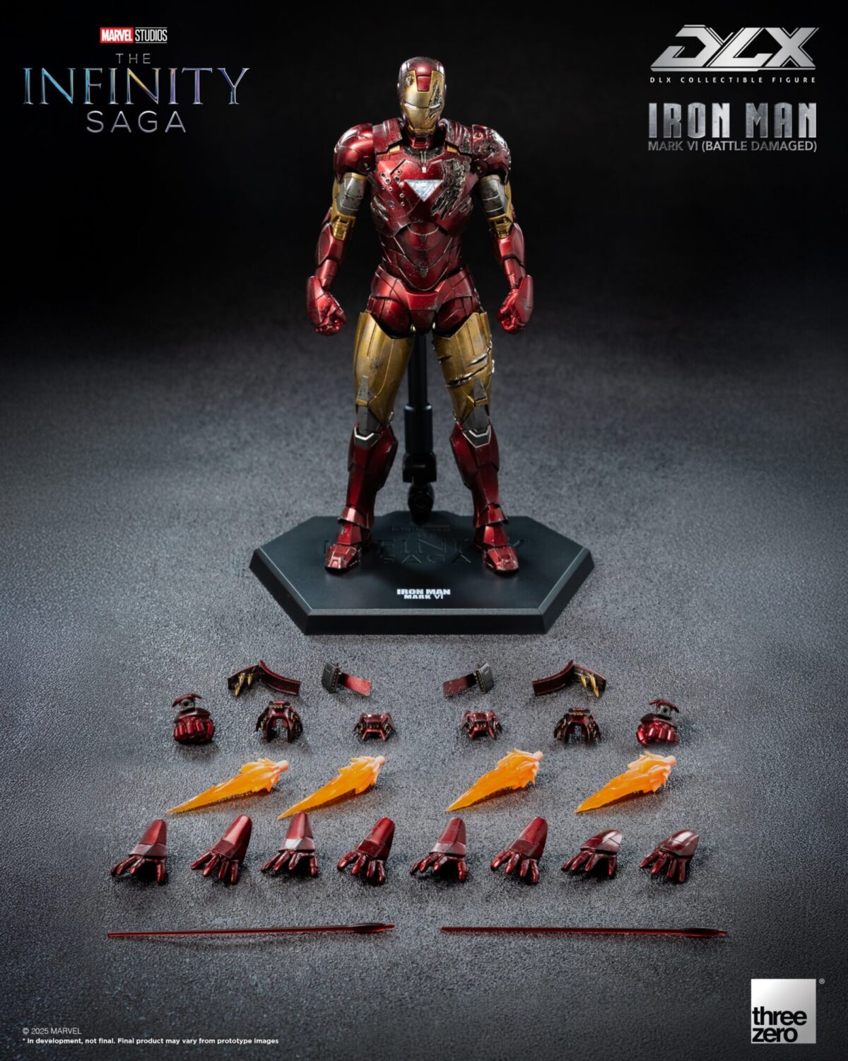 threezero iron man mark 6 battle damage infinity saga figura articulada 1 109
