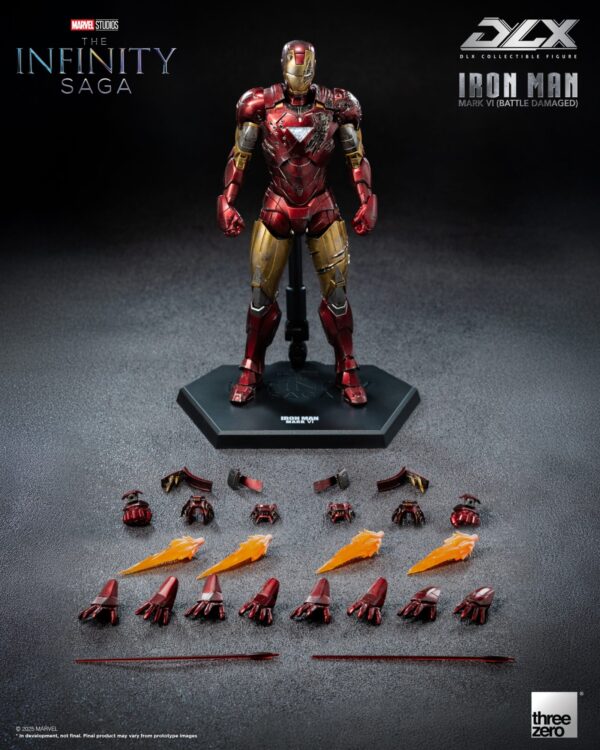 threezero iron man mark 6 battle damage infinity saga figura articulada 1 109