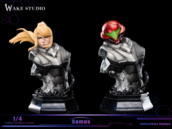 wake studio samus aran metroid estatua resina 1 41