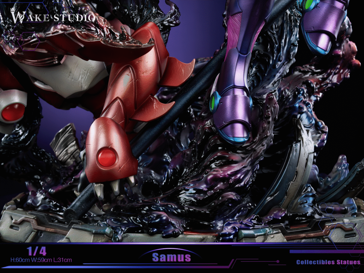 wake studio samus aran metroid estatua resina 1 45