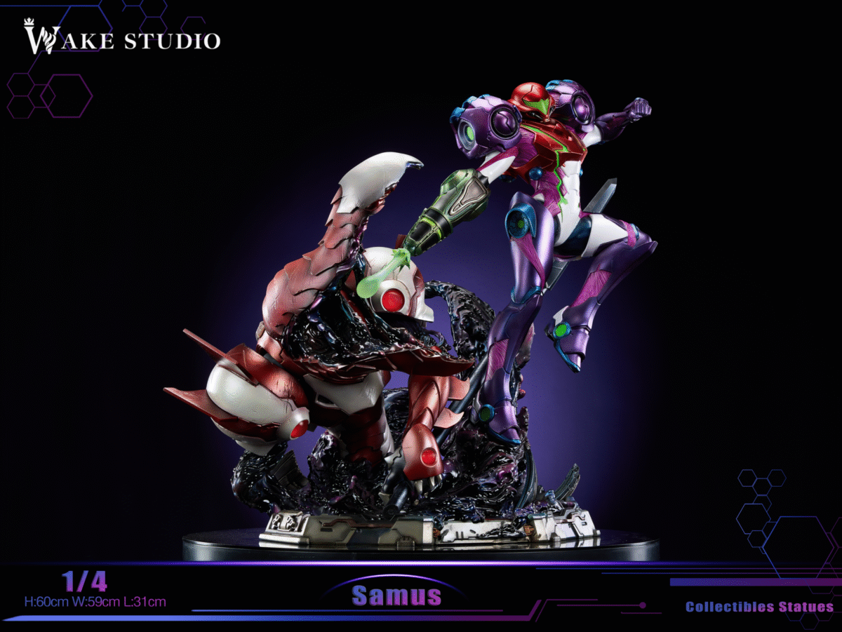 wake studio samus aran metroid estatua resina 1 46