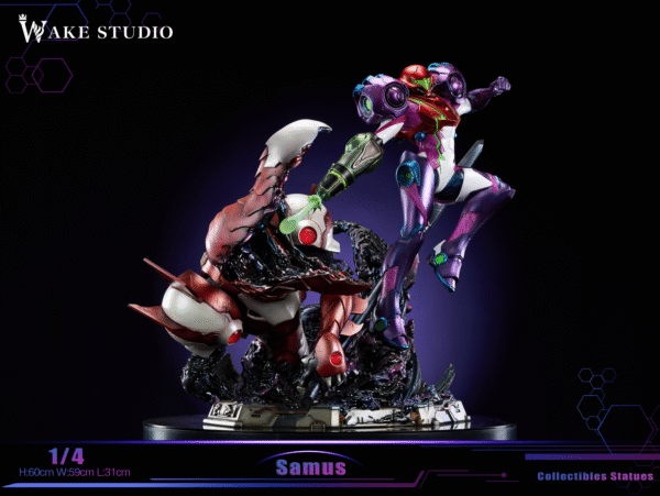wake studio samus aran metroid estatua resina 1 46