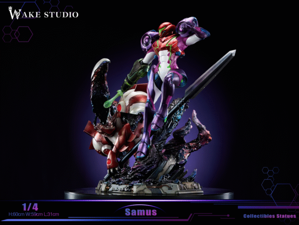 wake studio samus aran metroid estatua resina 1 47
