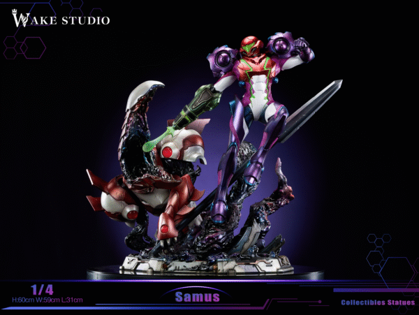 wake studio samus aran metroid estatua resina 1 49