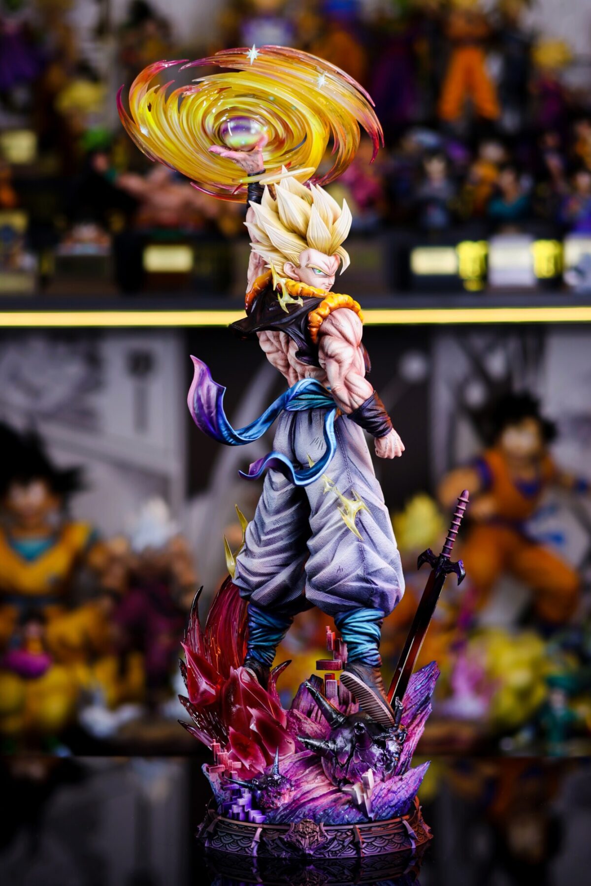 yunqi create gogeta dragon ball super estatua resina 1 63