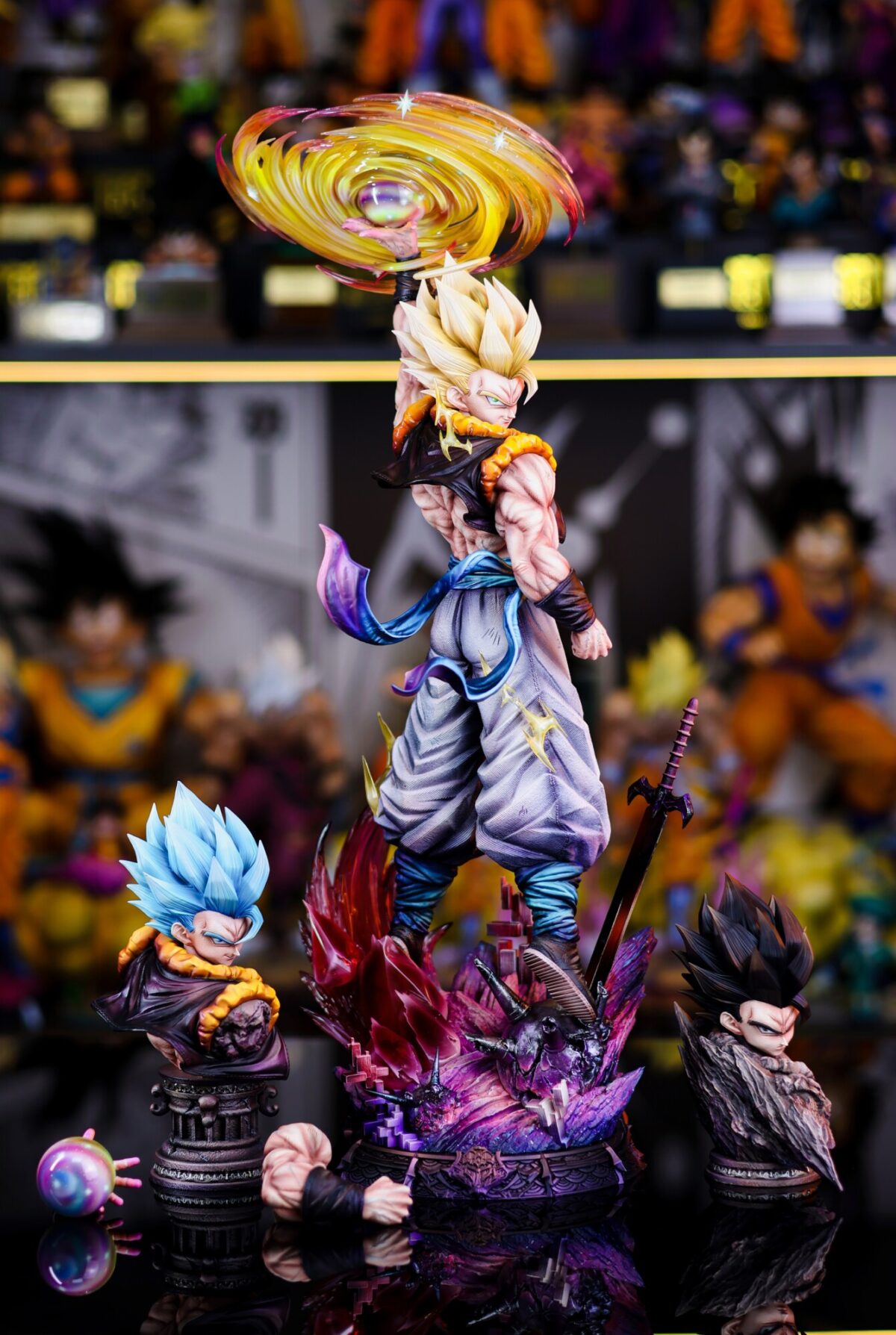 yunqi create gogeta dragon ball super estatua resina 1 65