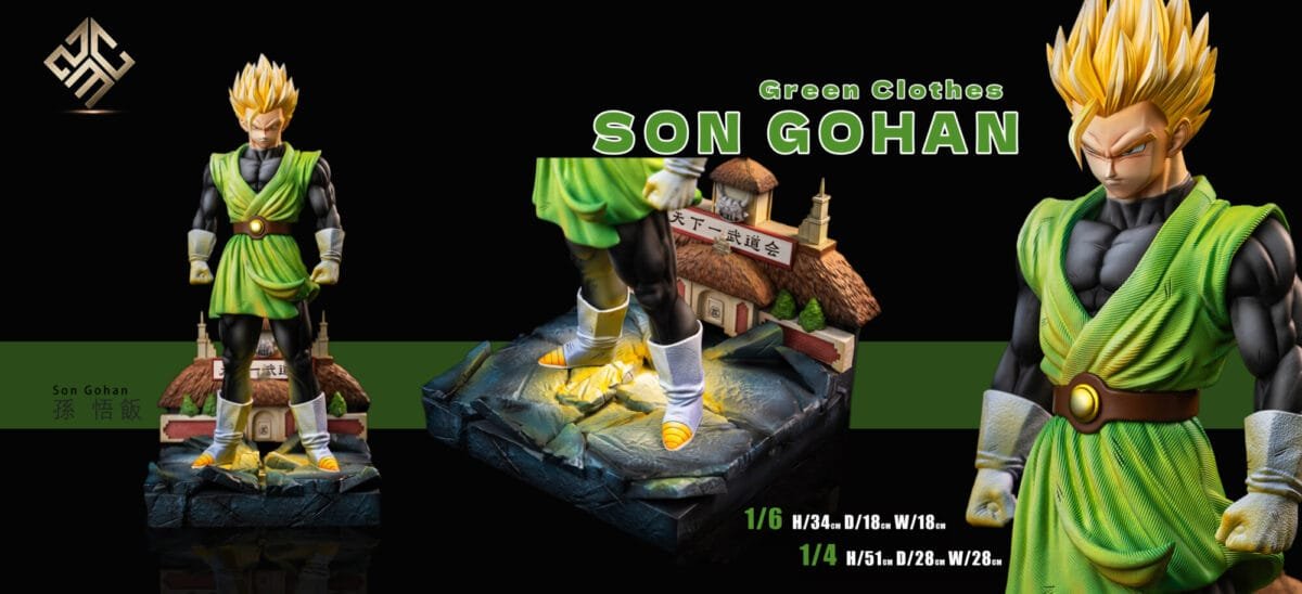 zmc studio dragon ball z son gohan ssj2 estatua resina 1 6 1 42