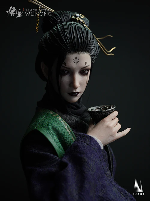 INART 1 6 collectible figure The Fourth Sister posed with cup accessory.jpg