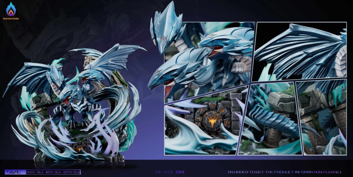 duel soul studio blue eyes ultimate dragon yugioh estatua resina6