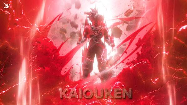 goku kaioken dragon ball z estatua resina virtual realm studio 1 6 1 411